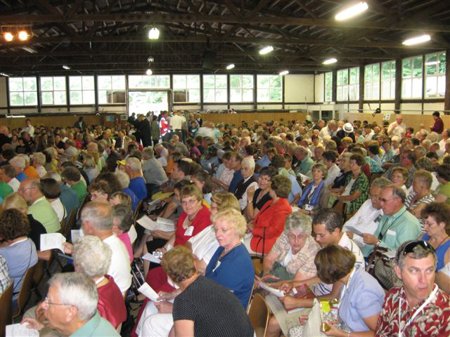 More than 1,000 guests gathered in Schwarzenau's riding arena for services Saturday and Sunday, August 2 and 3, 2008